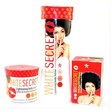 WHITE SECRET LIGHTING LOTION 500ML, BODY CREAM 320ML + SOAP 190G