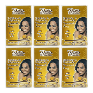 7 Days Magic Exfoliating & Brightening Turmeric Soap 200g Each (6 Pack)
