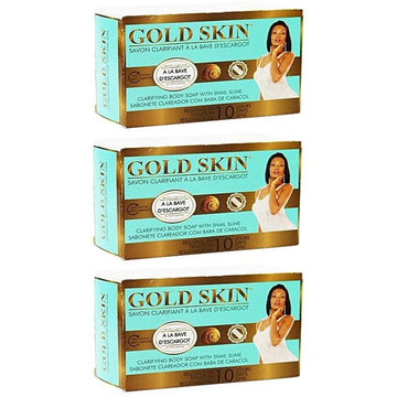 Gold Skin Clarifying Body Soap with Snail Slime set of 3