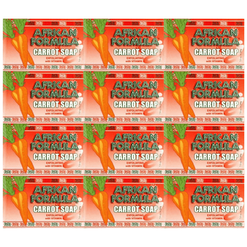African Formula Carrot Soap with Vitamin A 3oz (12 Pack)