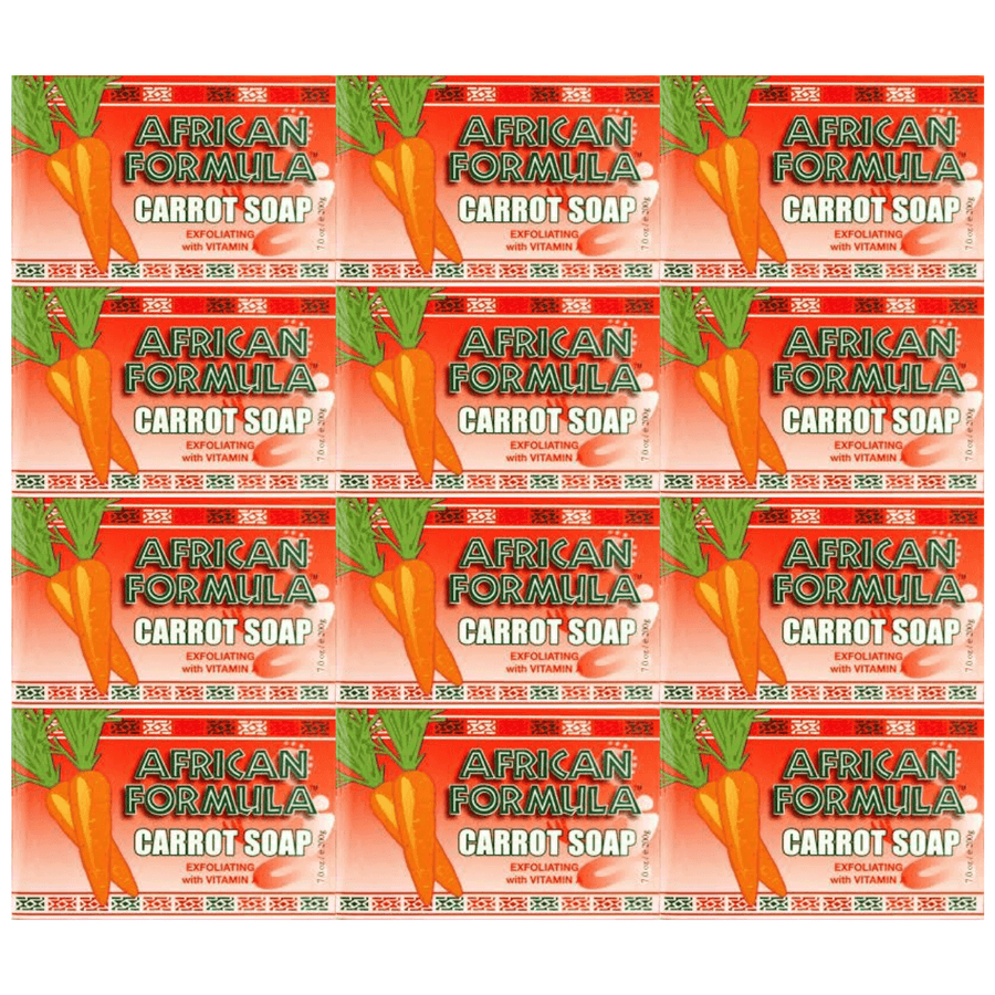 African Formula Carrot Soap with Vitamin A 3oz (12 Pack)