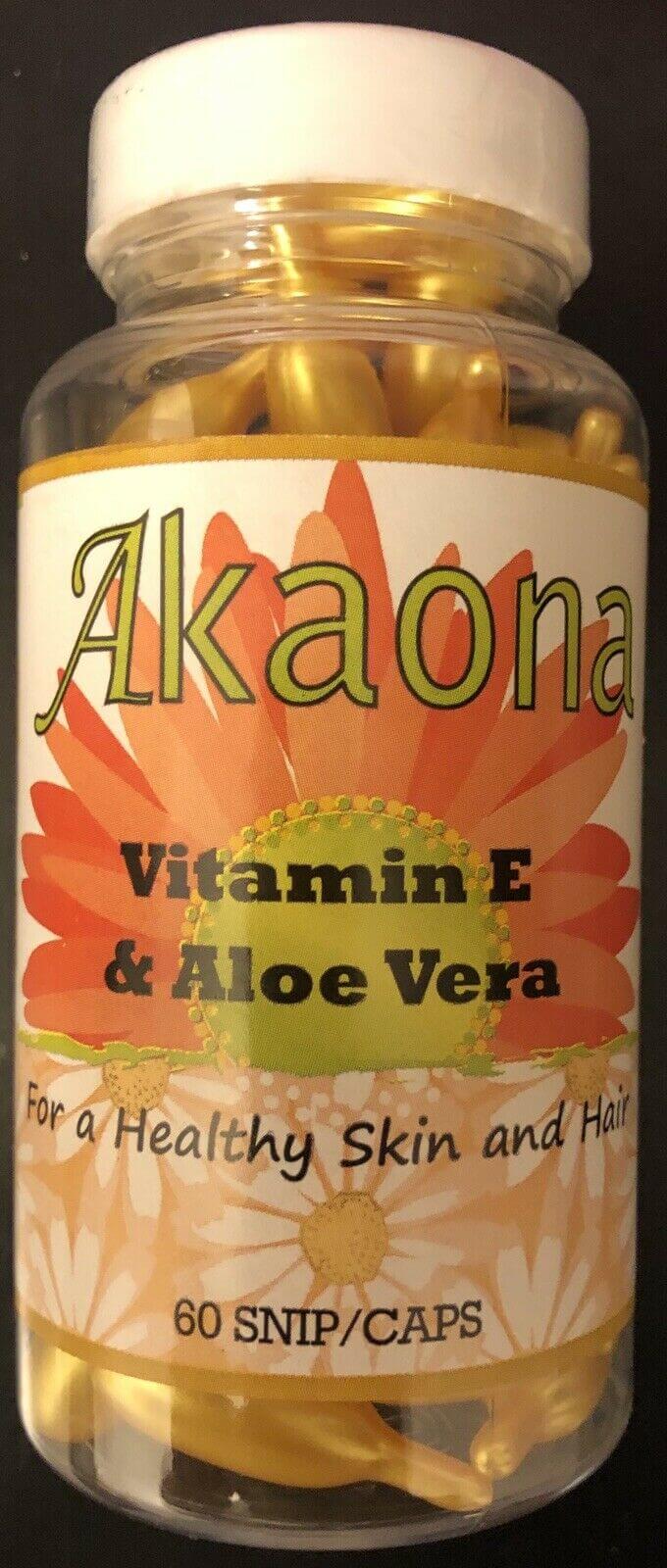 Akaona Vitamin E & Aloe Vera 60 Capsules
