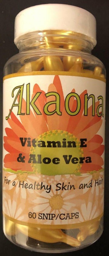 Akaona Vitamin E & Aloe Vera 60 Capsules