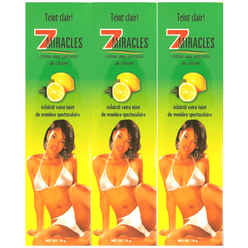 7 Miracles Lemon Cream 70g Eliminates Black Spots (3 Pack)
