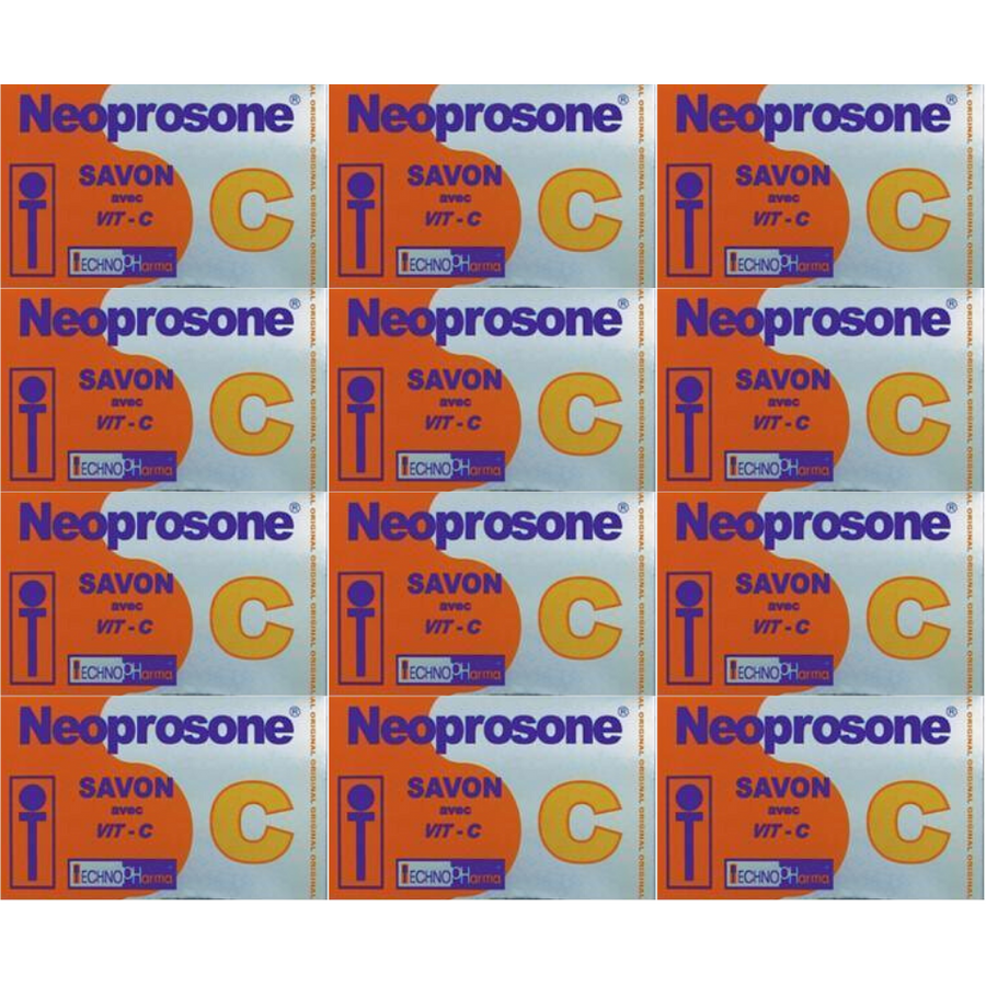 Neoprosone Gel Brightening Lightening Vit C 80g Soap TechnoPHarma (Pack of 12)